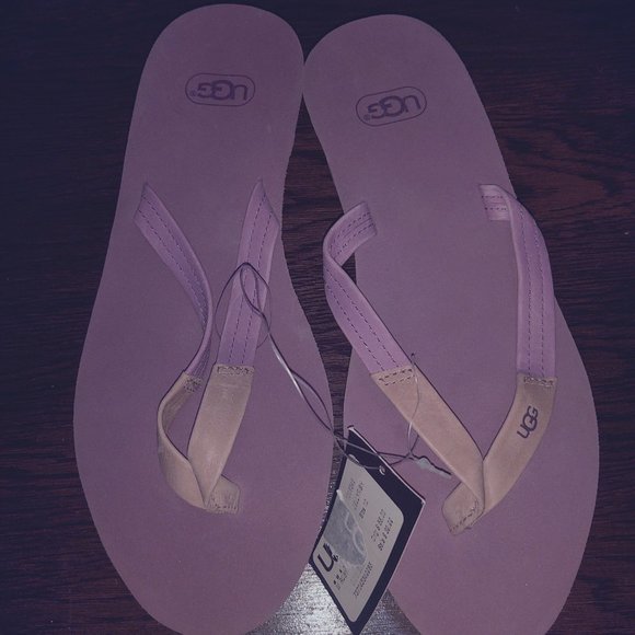 Women's Flip Flops Size 10 Purple UGG Platform - Picture 1 of 8